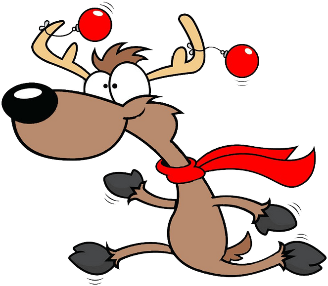Christmas Reindeer Clipart - Reindeer Christmas Clipart Flossing - Png Download (800x595), Png Download