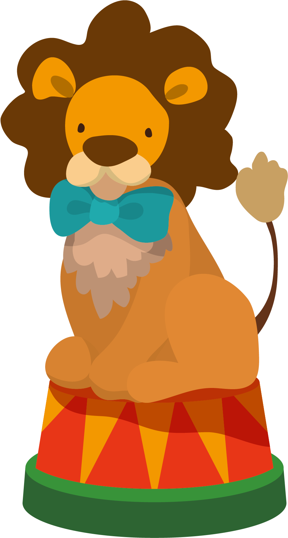Clown Clipart Circus Lion - Cartoon Circus - Png Download (969x1811), Png Download