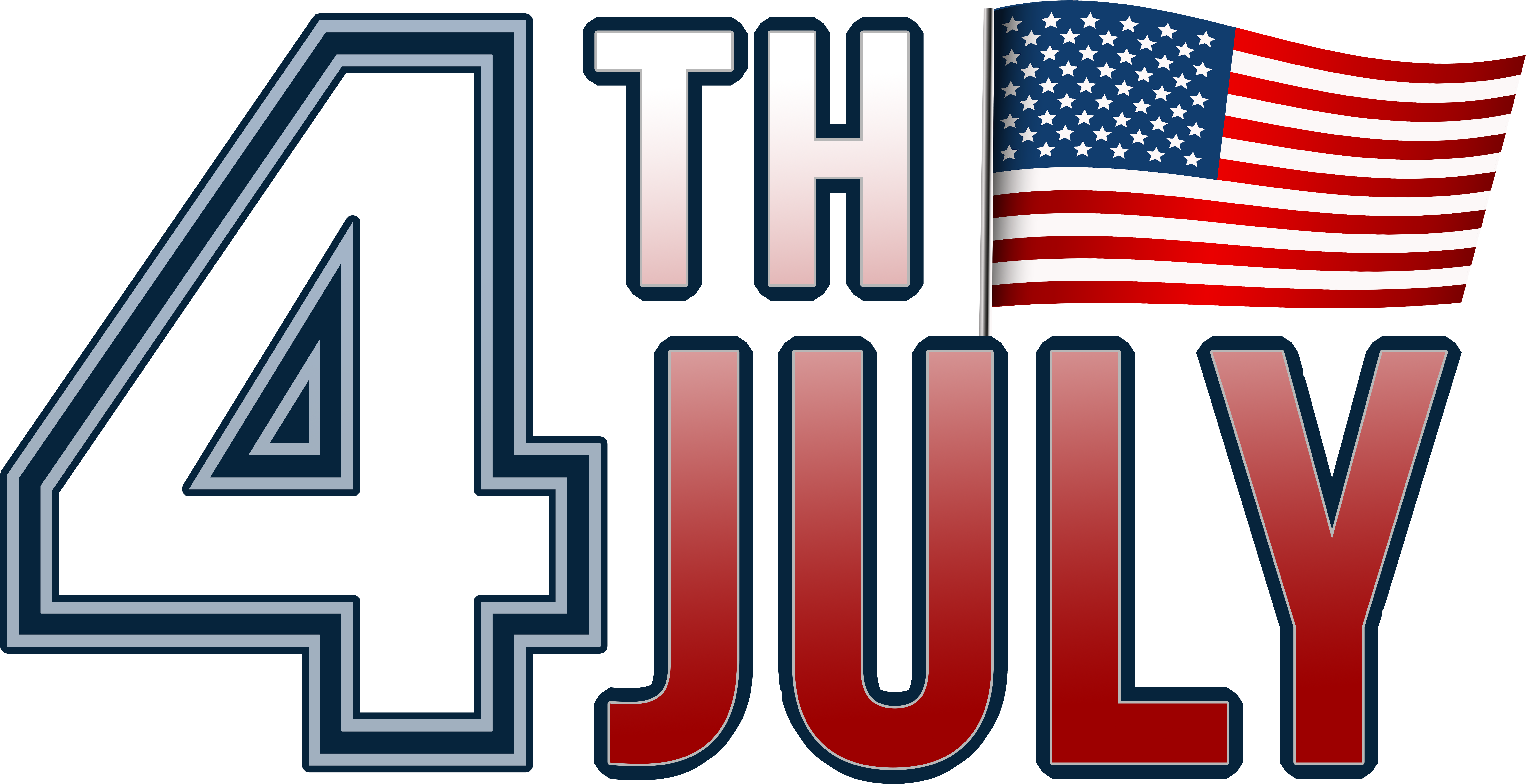 4th Of July Free Clipart 400 X 150 Graphic Freeuse - Flag Of The United States - Png Download (8000x4120), Png Download