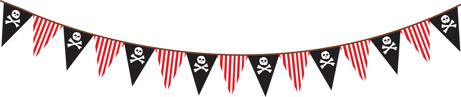 Pirate Banner Clip Art - Png Download (1600x339), Png Download