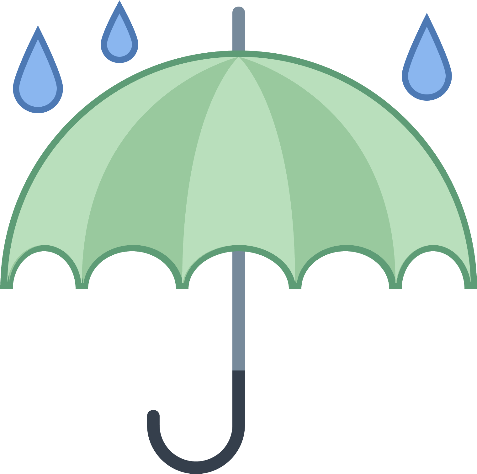 Icona Rainy Weather Download - Weather Icons Transparent Rainy Clipart (1600x1600), Png Download