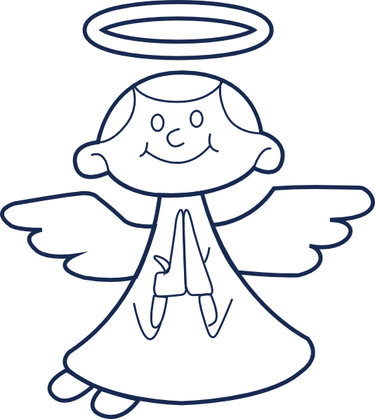 Praying Angel Clipart - Angel Praying Clipart - Png Download (534x596), Png Download