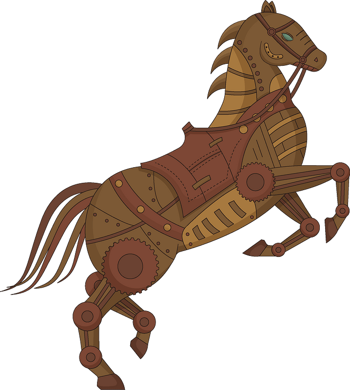 Steampunk Horse Clipart - Illustration - Png Download (718x800), Png Download