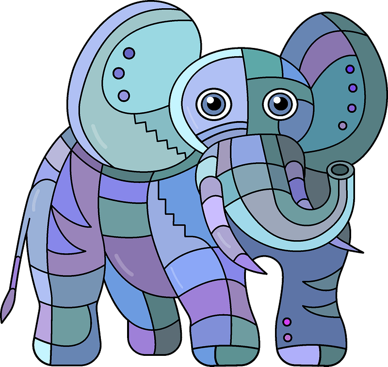 Steampunk Elephant Clipart - Cartoon - Png Download (800x758), Png Download