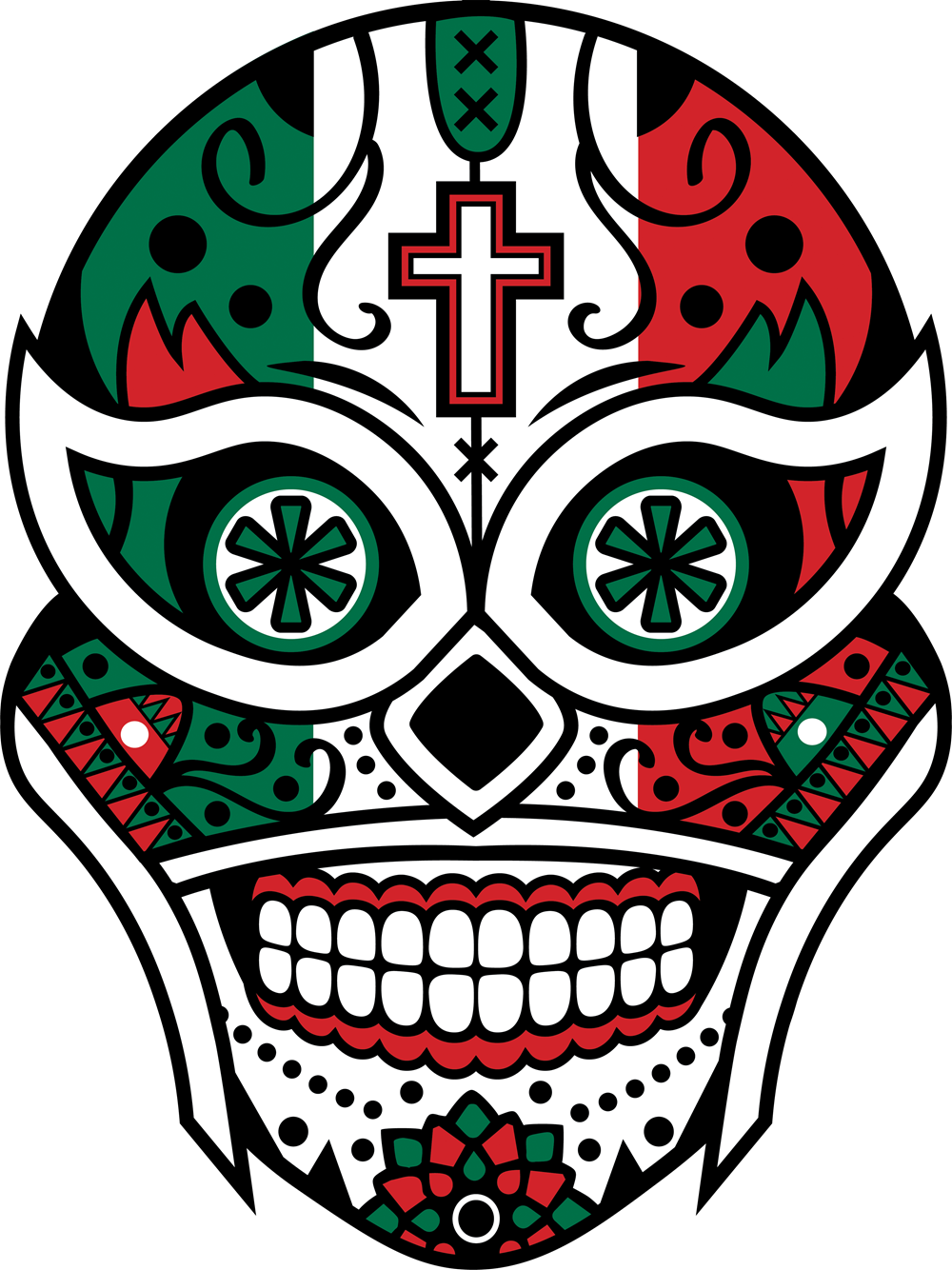 Female Vector Sugar Skull Huge Freebie Download For - Portable Network Graphics Clipart (1000x1334), Png Download