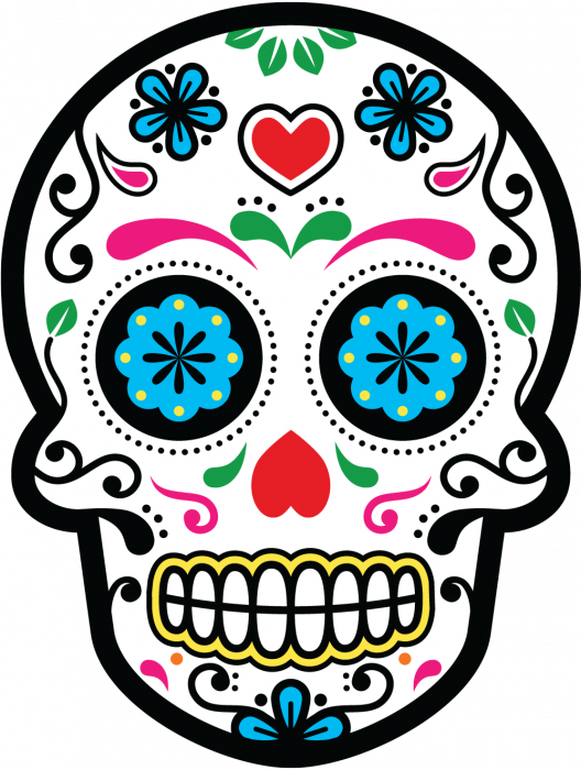 Calavera Day Of The Dead Vector Clipart (528x700), Png Download