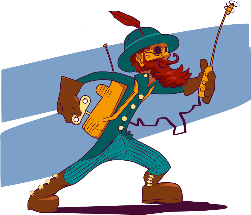 Steampunk Character Concept Art - Cartoon Clipart (1121x1000), Png Download