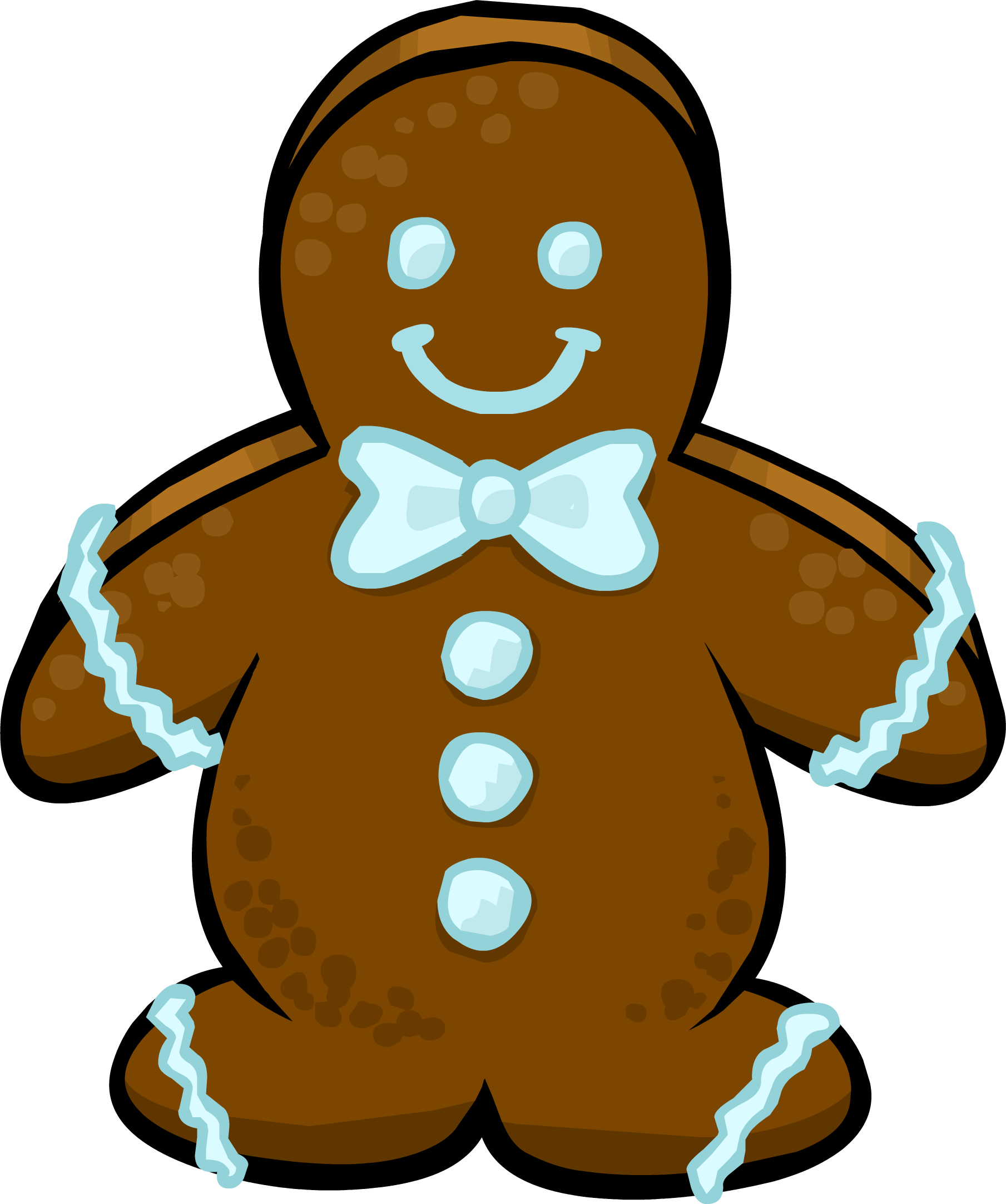 Transparent Gingerbread Man Clipart - Club Penguin Gingerbread Man - Png Download (1809x2164), Png Download