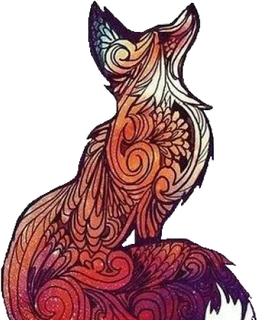 Mandala Tattoos Png Transparent Images - T Shirt Fox Draw Clipart (640x480), Png Download