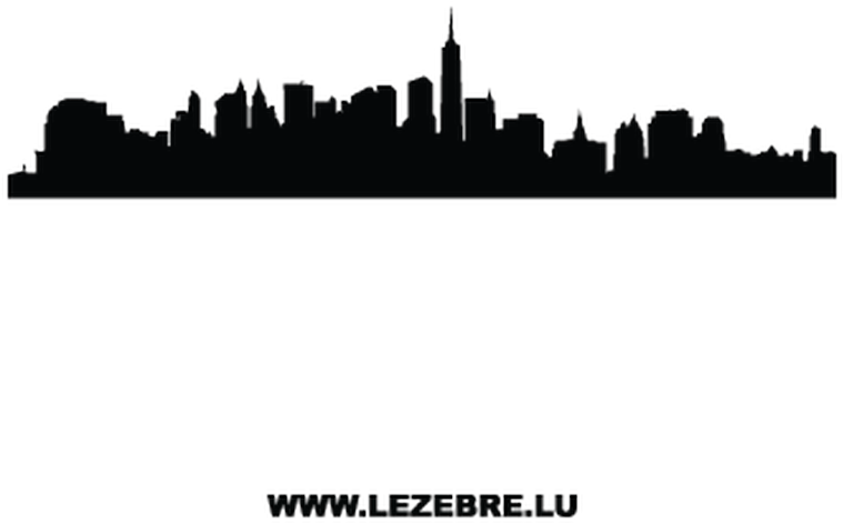 New York Skyline Silhouette Transparent Clipart (800x800), Png Download