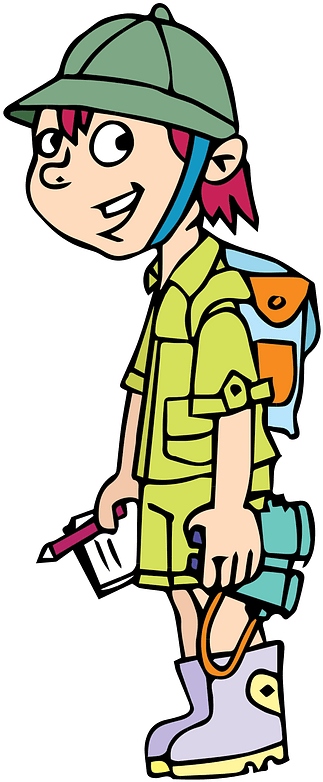 Traveler Kid Clipart - Adventurous Clipart - Png Download (396x800), Png Download