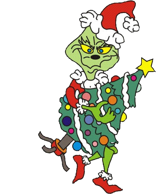 Grinch Stealing The Tree Clipart (640x640), Png Download