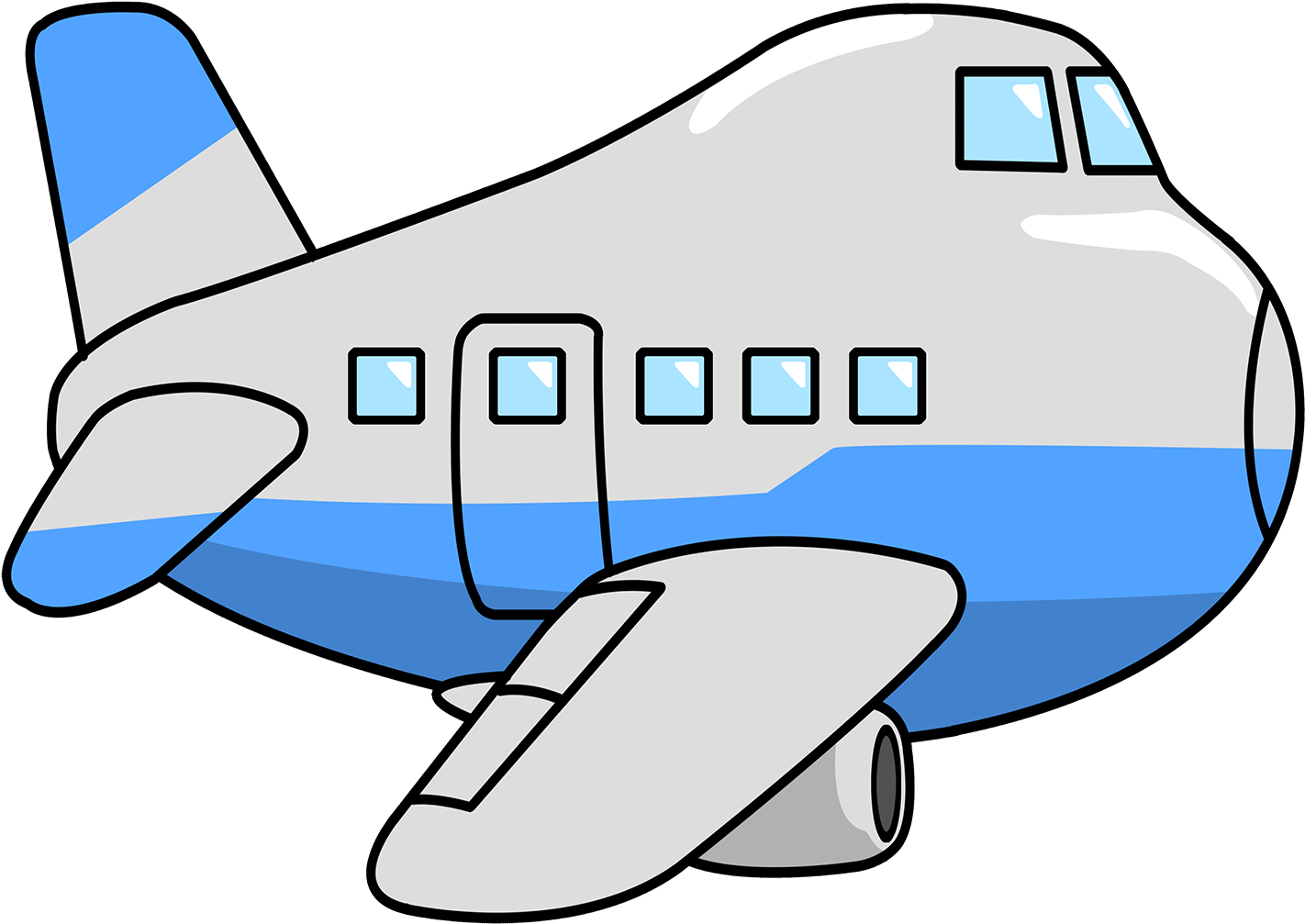 Coloring Pages Printable Airplane , Png Download - Aeroplane Colouring Pictures For Kids Clipart (1422x1007), Png Download