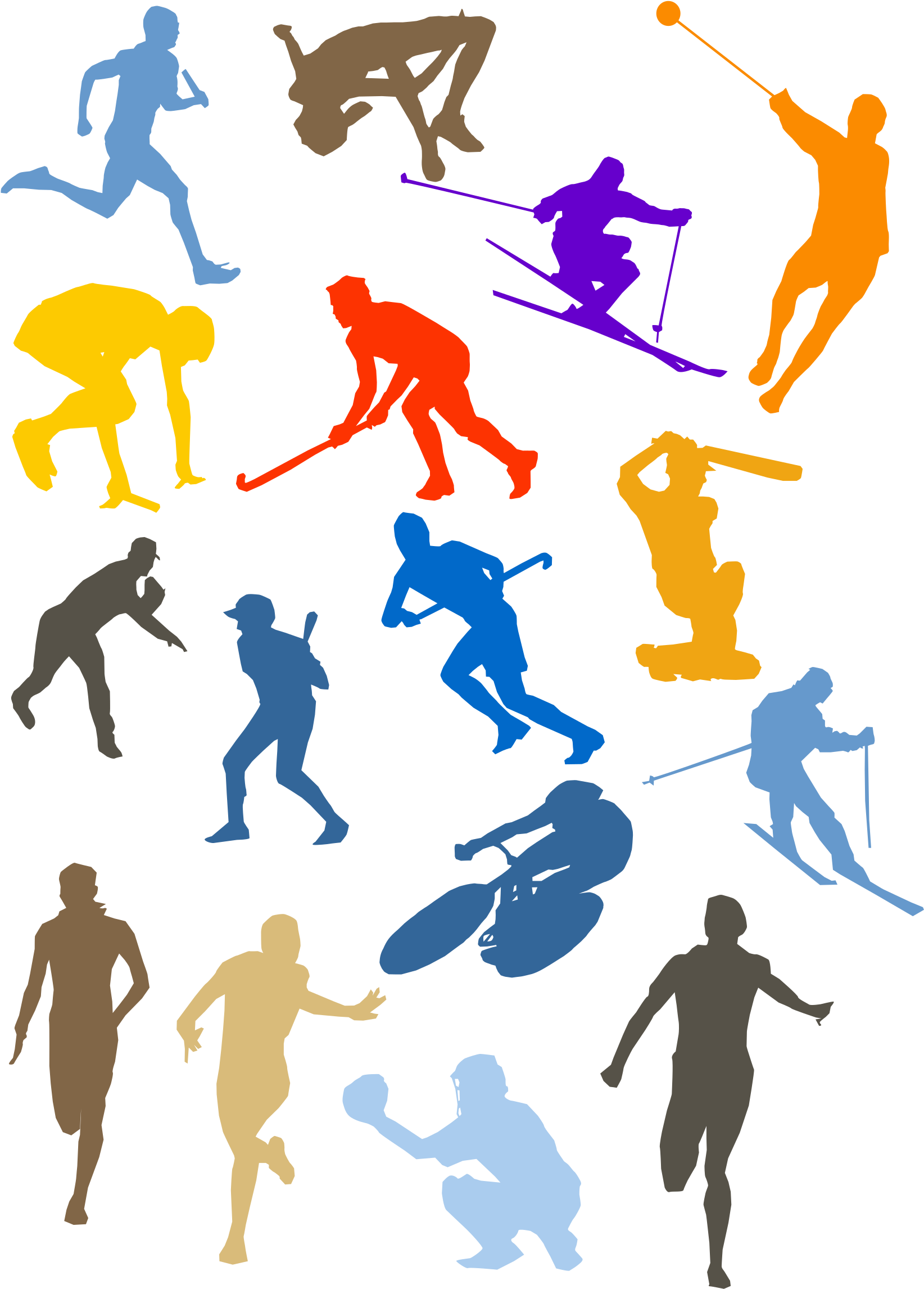 Leg Clipart Sport - Athletics Sports Clip Art - Png Download (1697x2400), Png Download