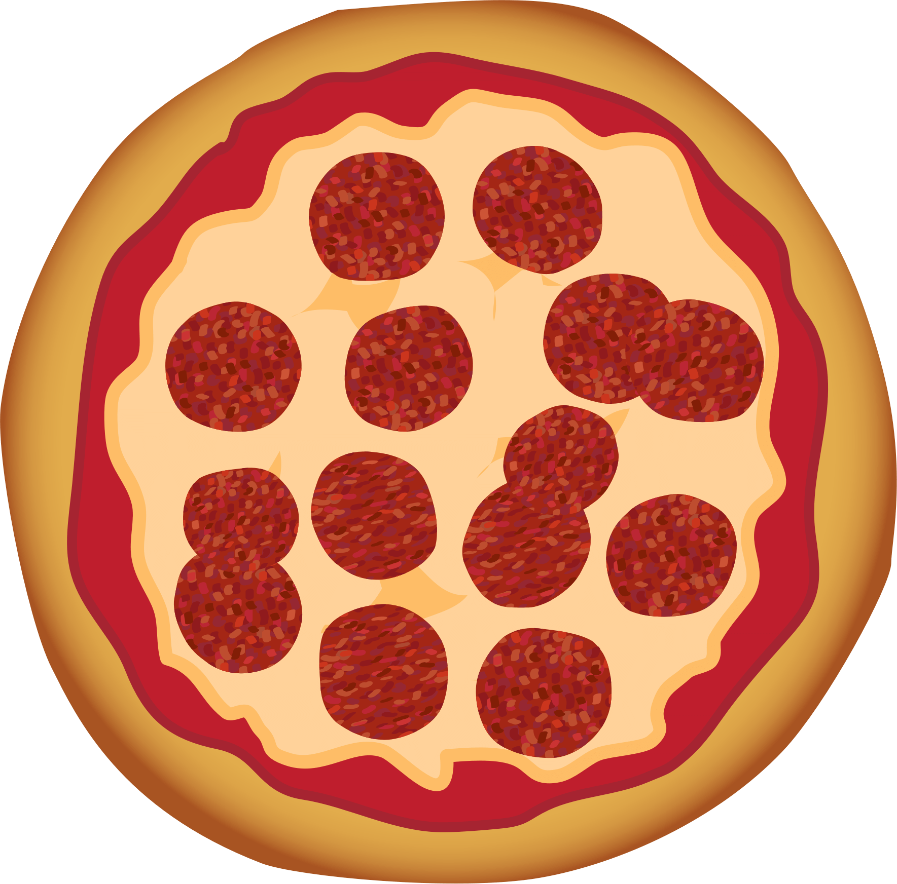 Clipart - Pizza Clipart - Png Download (1769x1745), Png Download