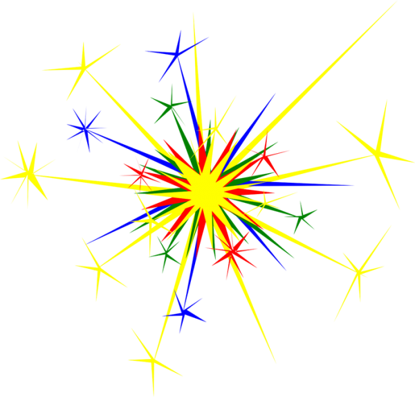 Download Free "new Years Fireworks Clipart - Sparkle Clip Art - Png Download (600x573), Png Download