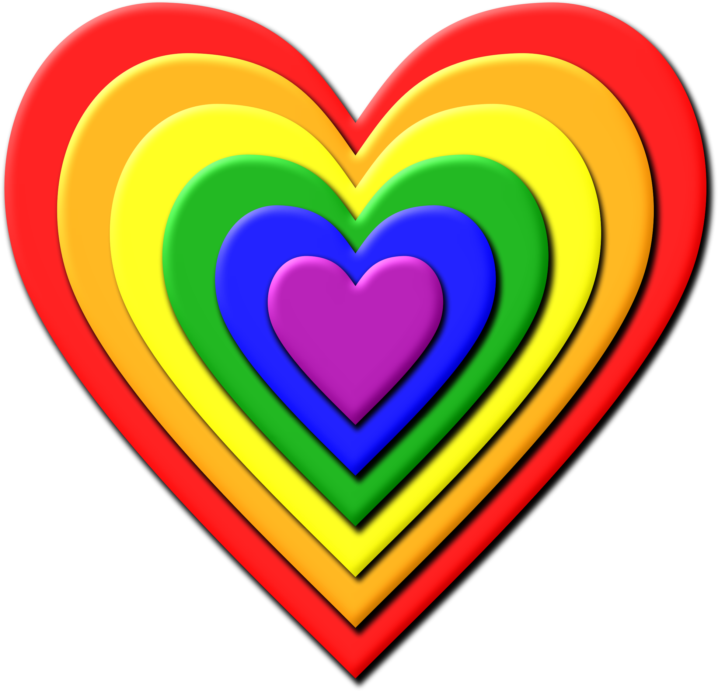 Rainbow Heart Clip Art - Png Download (2360x2274), Png Download