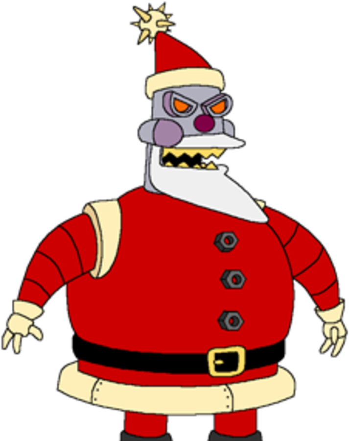 Robotsantaonice - Robot Santa Claus Clipart (720x900), Png Download