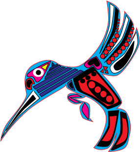 Hummingbird-2 - First Nations Hummingbird Art Clipart (612x792), Png Download