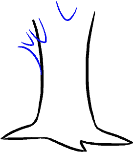 How To Draw A Cartoon Tree Easy Step Clipart (678x600), Png Download