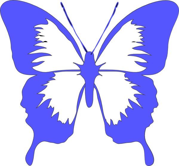 Transparent Light Blue Butterfly Clipart - Butterfly Clip Art - Png Download (600x559), Png Download