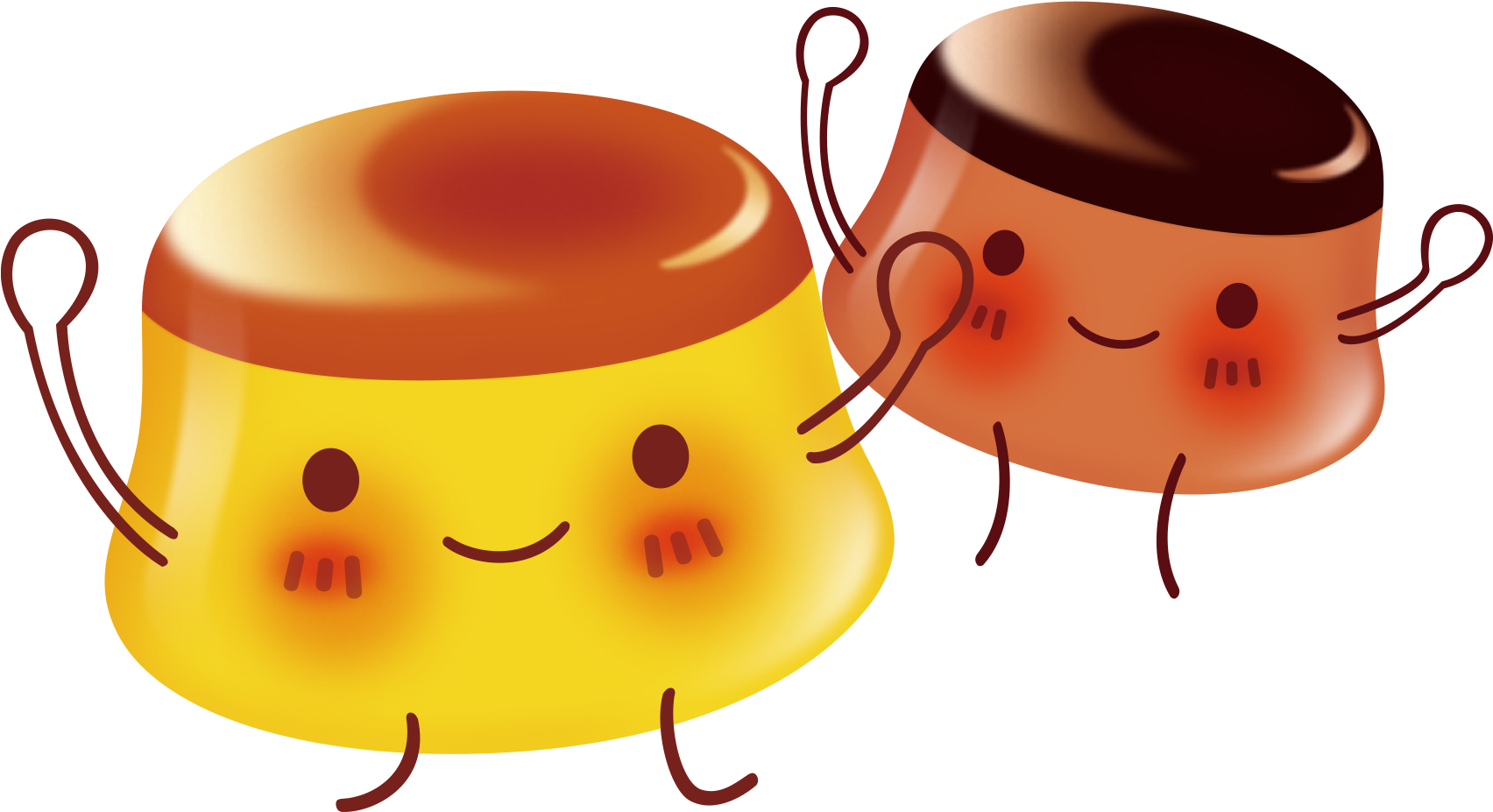 Gelatin Dessert Nata De - Cute Pudding Png Clipart (1703x977), Png Download