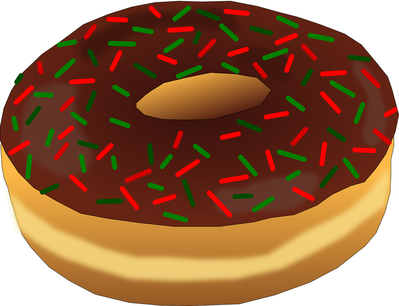 Christmas Donut - Christmas Donut Png Clipart Transparent Png (600x600), Png Download