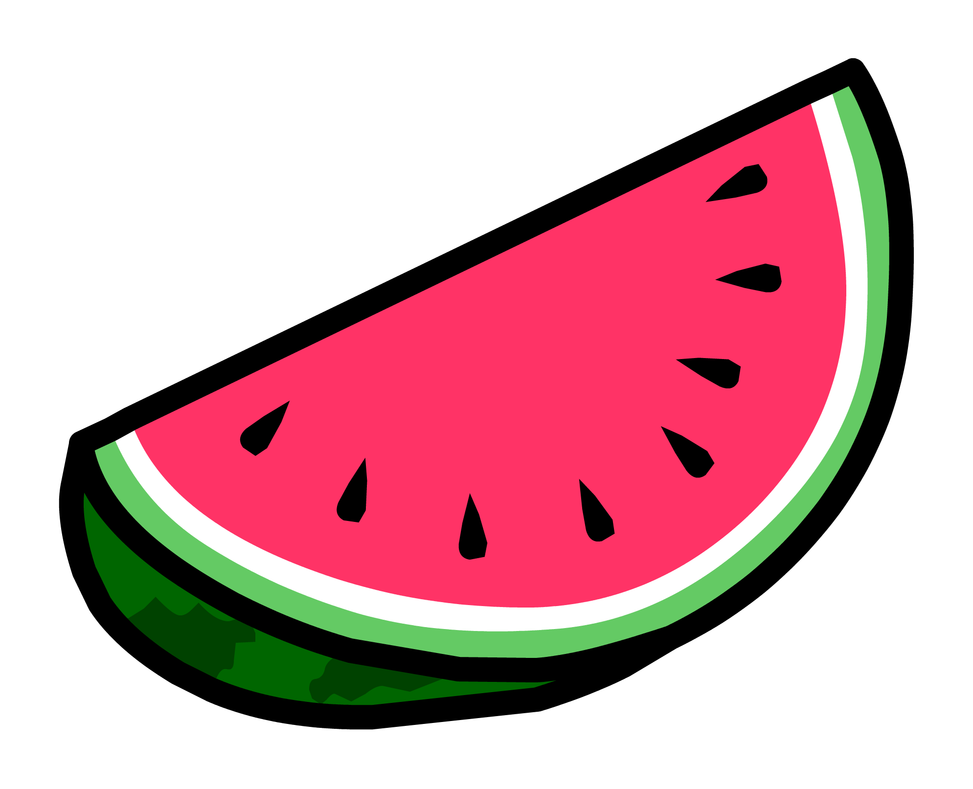 Watermelon Pin Club Penguin Clipart (1989x1613), Png Download