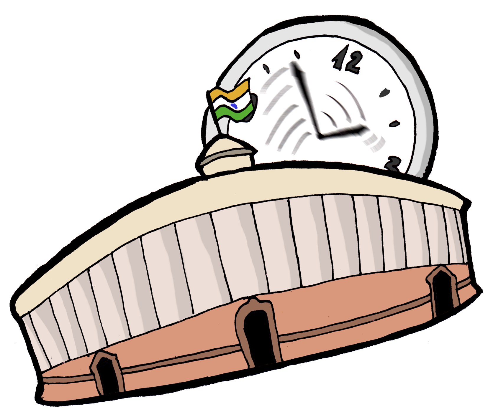 Indian Youth Parliament Need Of The Hour Global Young - Parliament Of India Drawing Clipart (2500x1799), Png Download