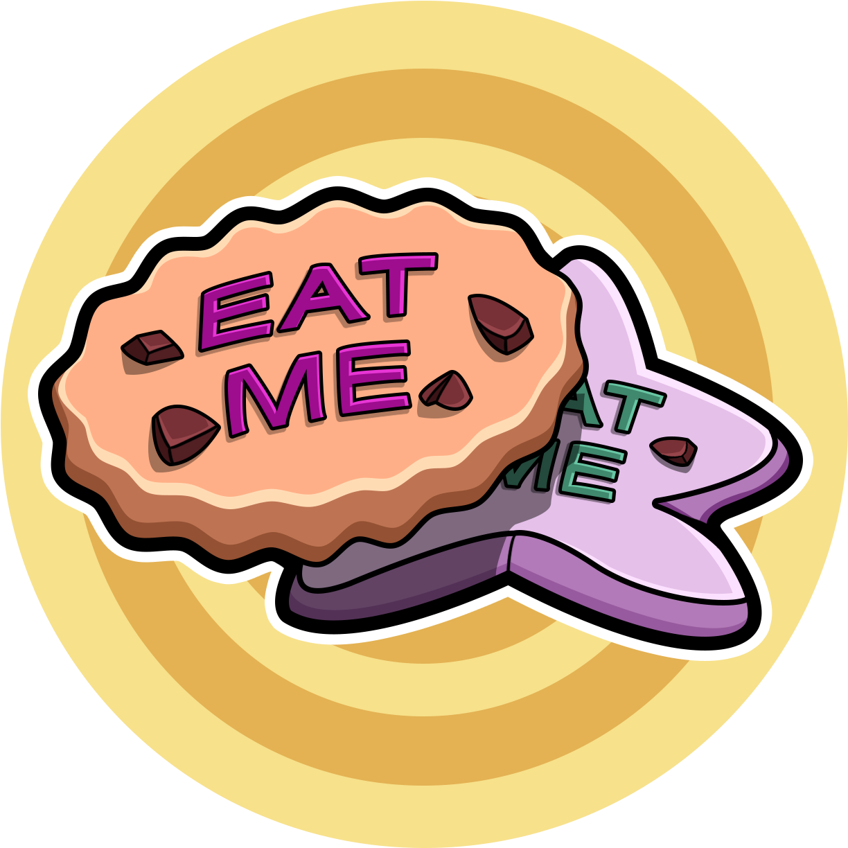 Disney Alice In Wonderland Eat Me Clipart (1500x1500), Png Download