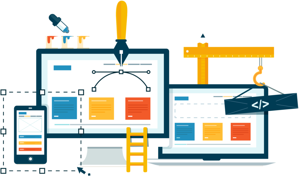 Creative Web Design Banner Clipart (1024x613), Png Download