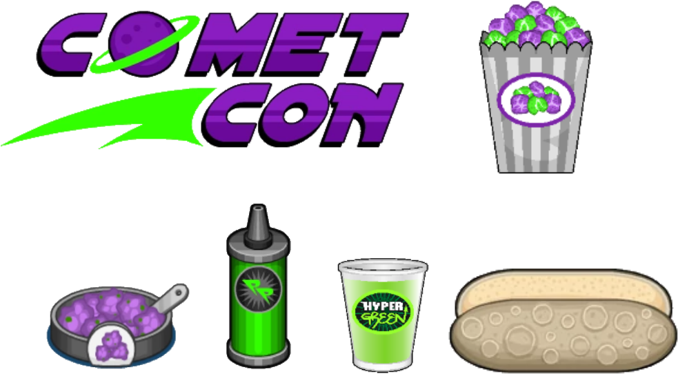Papa's Bakeria Comet Con Clipart (1000x750), Png Download