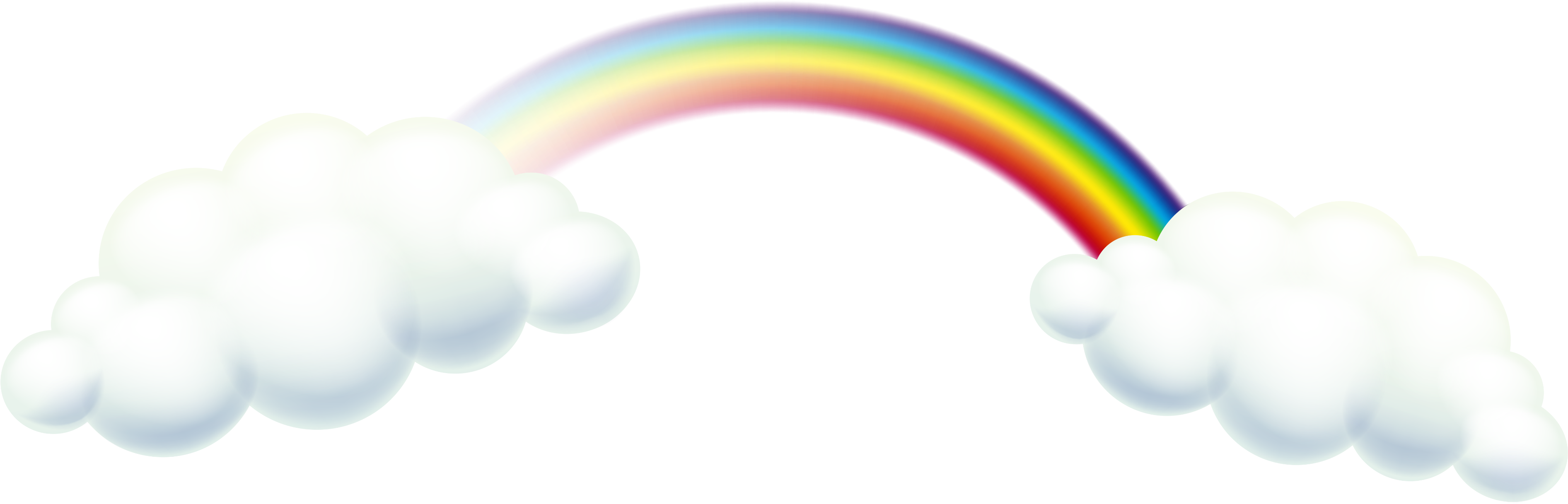 #ftestickers #clipart #clouds #rainbow #aesthetic #colorful - Clip Art Clouds Png Transparent Png (3896x1345), Png Download