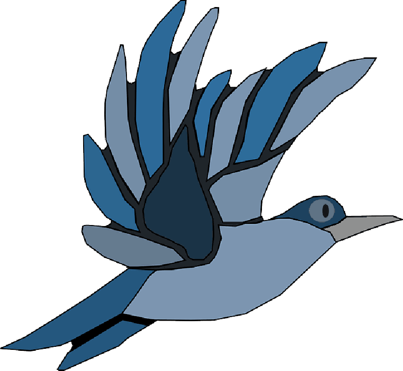 Animals, Blue, Silhouette, Cartoon, Birds, Bird, Fly - Bird Clipart Moving - Png Download (800x737), Png Download
