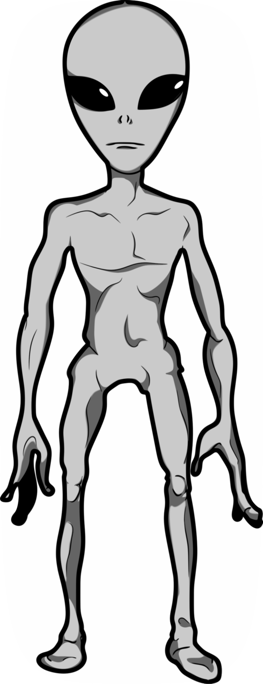 Alien Body Clipart - Full Body Alien Drawing - Png Download (922x2400), Png Download