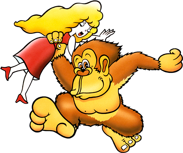 Donkey Kong And Lady Spirit Clipart (640x540), Png Download