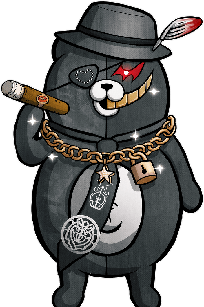 ダンガンロンパ - Danganronpa Ultra Despair Girls Kurokuma Clipart (704x1058), Png Download
