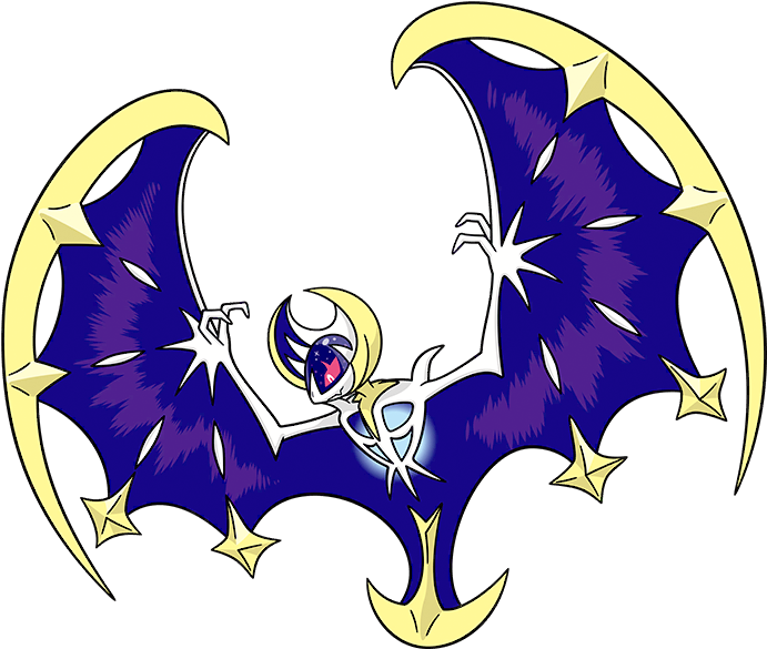 Legendary Pokémon Lunala Clipart (700x596), Png Download