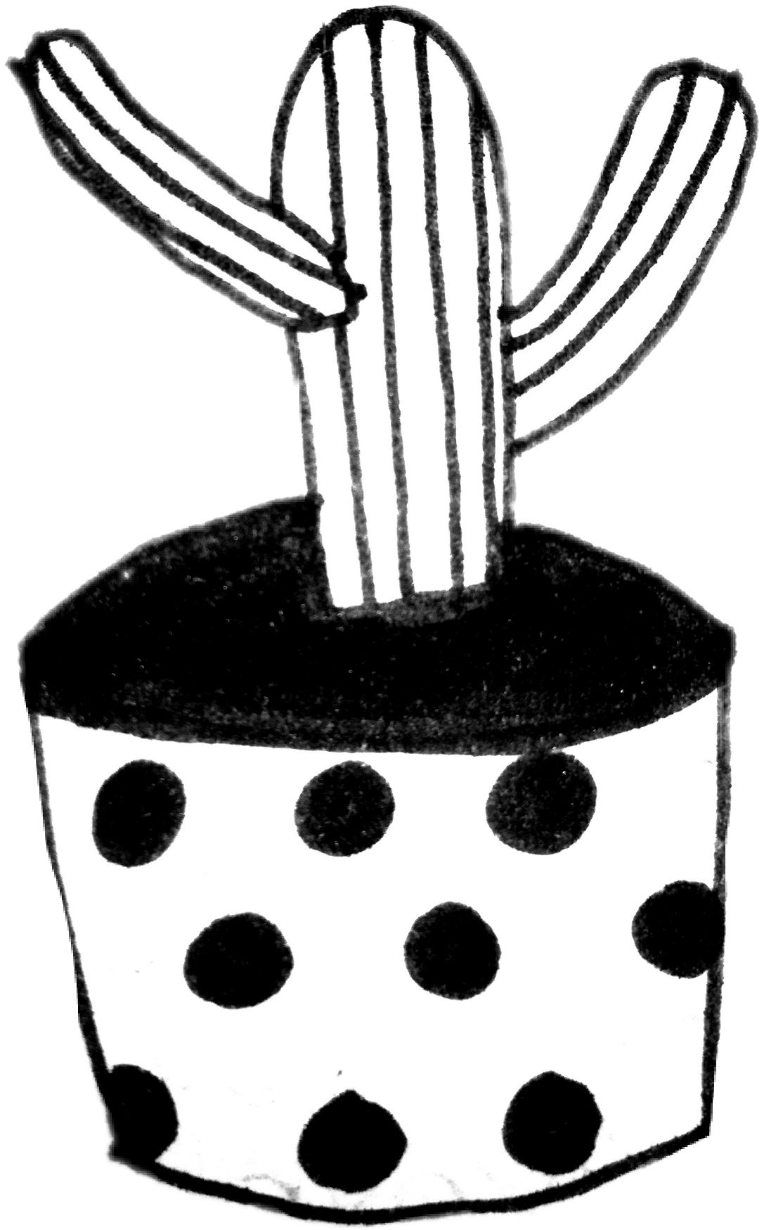 #cactus - Drawing Clipart (1087x1749), Png Download