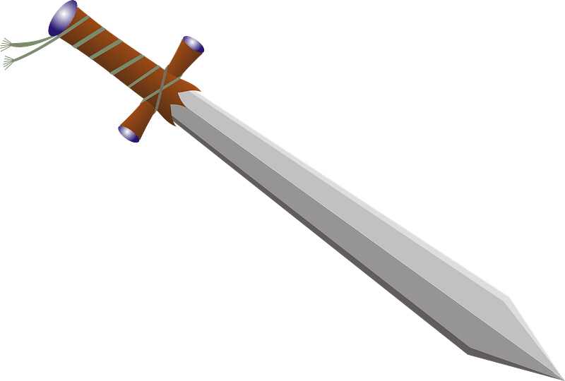 Sword 2 Clipart - Sword Clipart Transparent Background - Png Download (800x540), Png Download