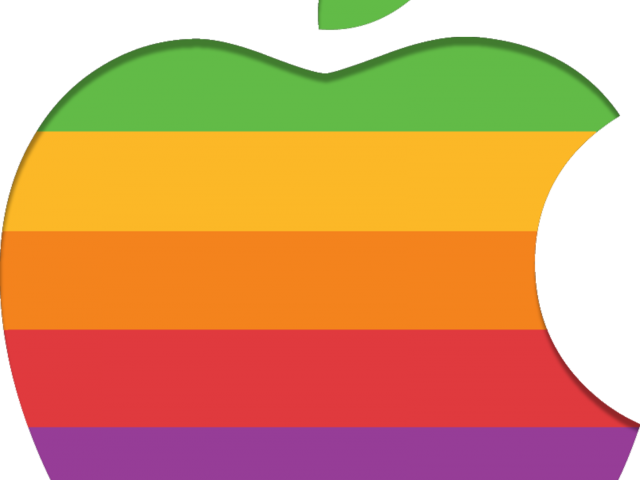 Apple Logo Rainbow Png Clipart (640x480), Png Download