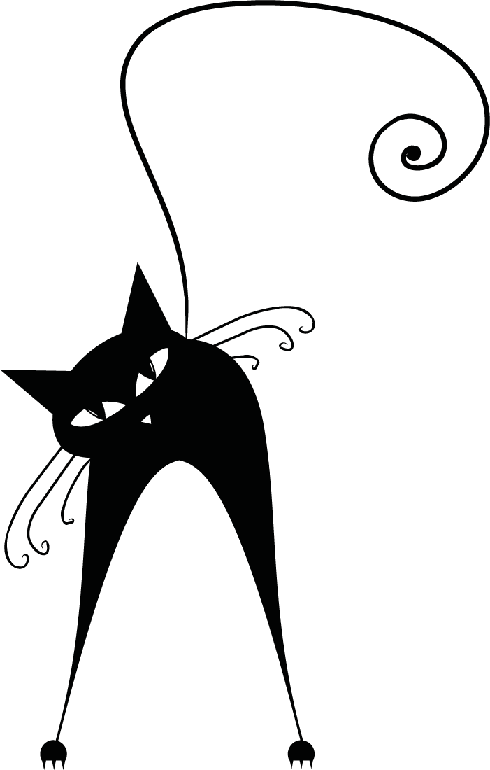 Cat Silhouette Clipart (701x1100), Png Download