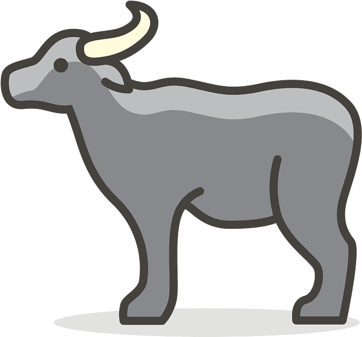 Water Buffalo Emoji Clipart - Water Buffalo Icon - Png Download (800x800), Png Download