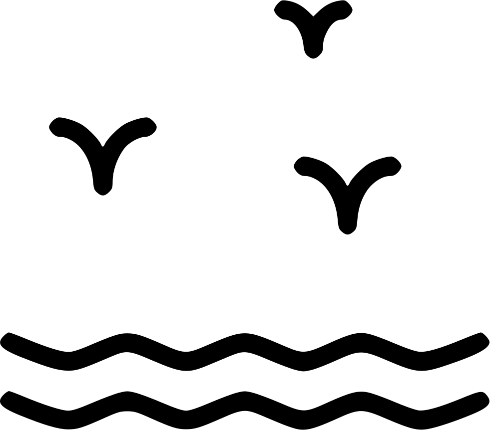 Transparent Ocean Water Clipart Black And White - Sunset - Png Download (981x862), Png Download