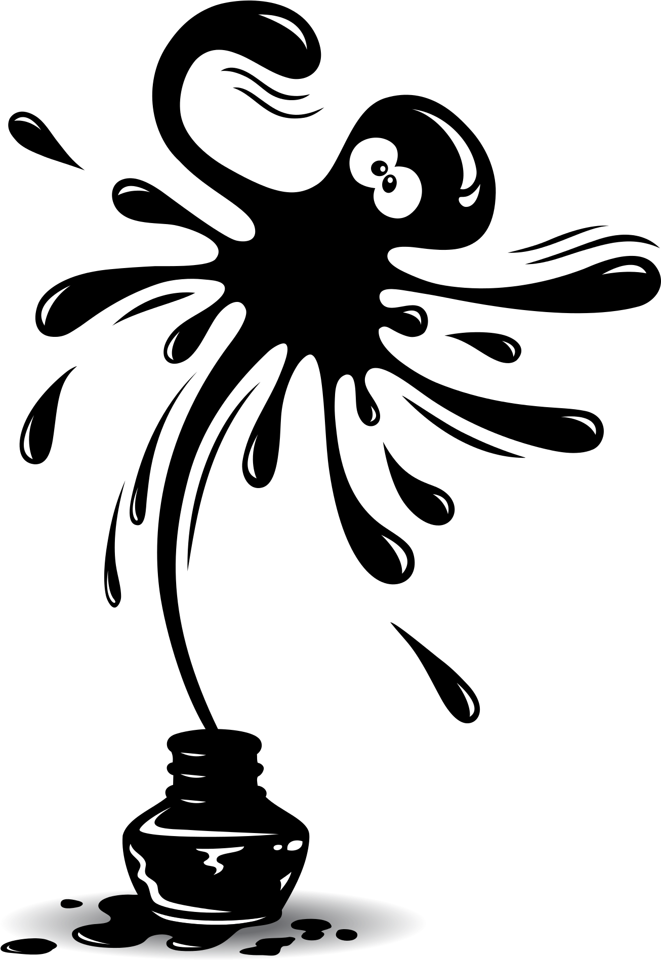 Ink-1582152 - Octopus Ink Clipart - Png Download (1417x1920), Png Download