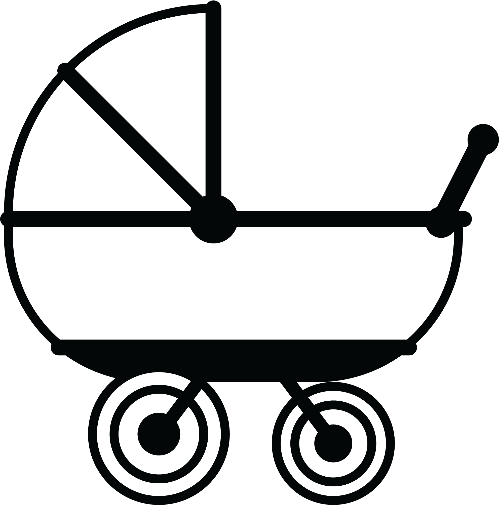 Stroller, Prams & Buggy - Icon Letter Heart Clipart (2133x2133), Png Download