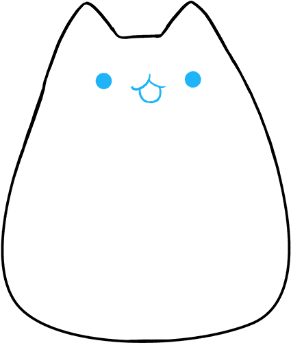 How To Draw Pusheen The Cat Clipart (680x678), Png Download