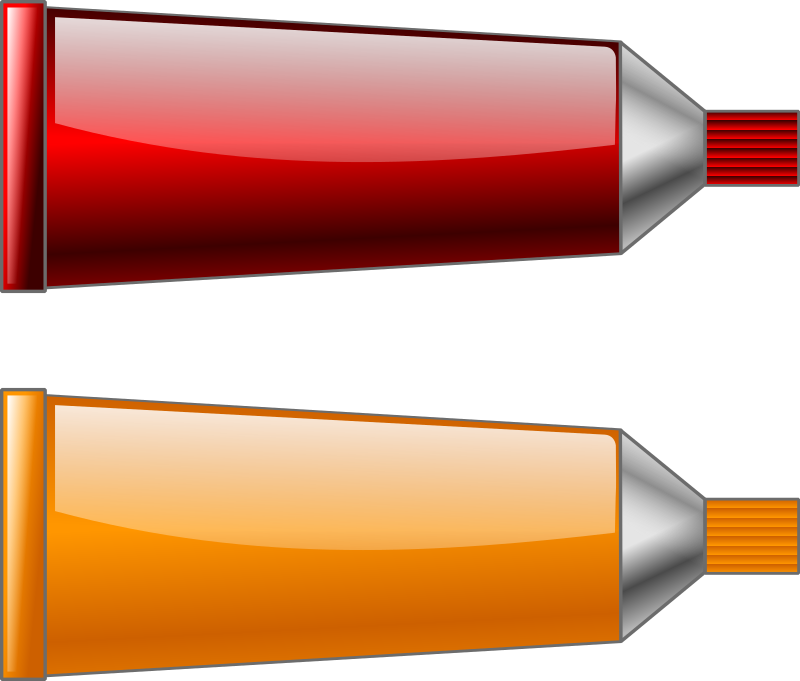 Color Tube Redorange Png Images - Toothpaste Colors Clipart Transparent Png (800x681), Png Download