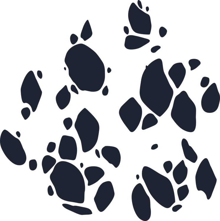 Paw,black,black And White - Clip Art - Png Download (746x750), Png Download