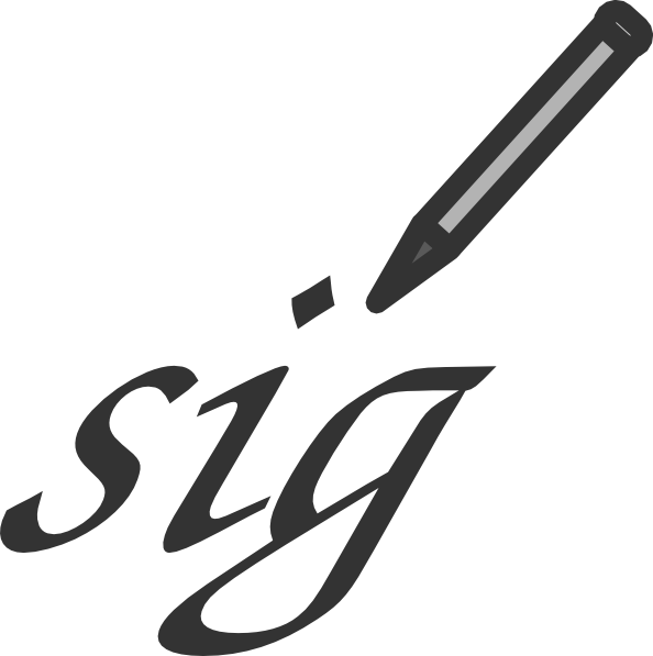 Signature Symbol Clipart (594x597), Png Download